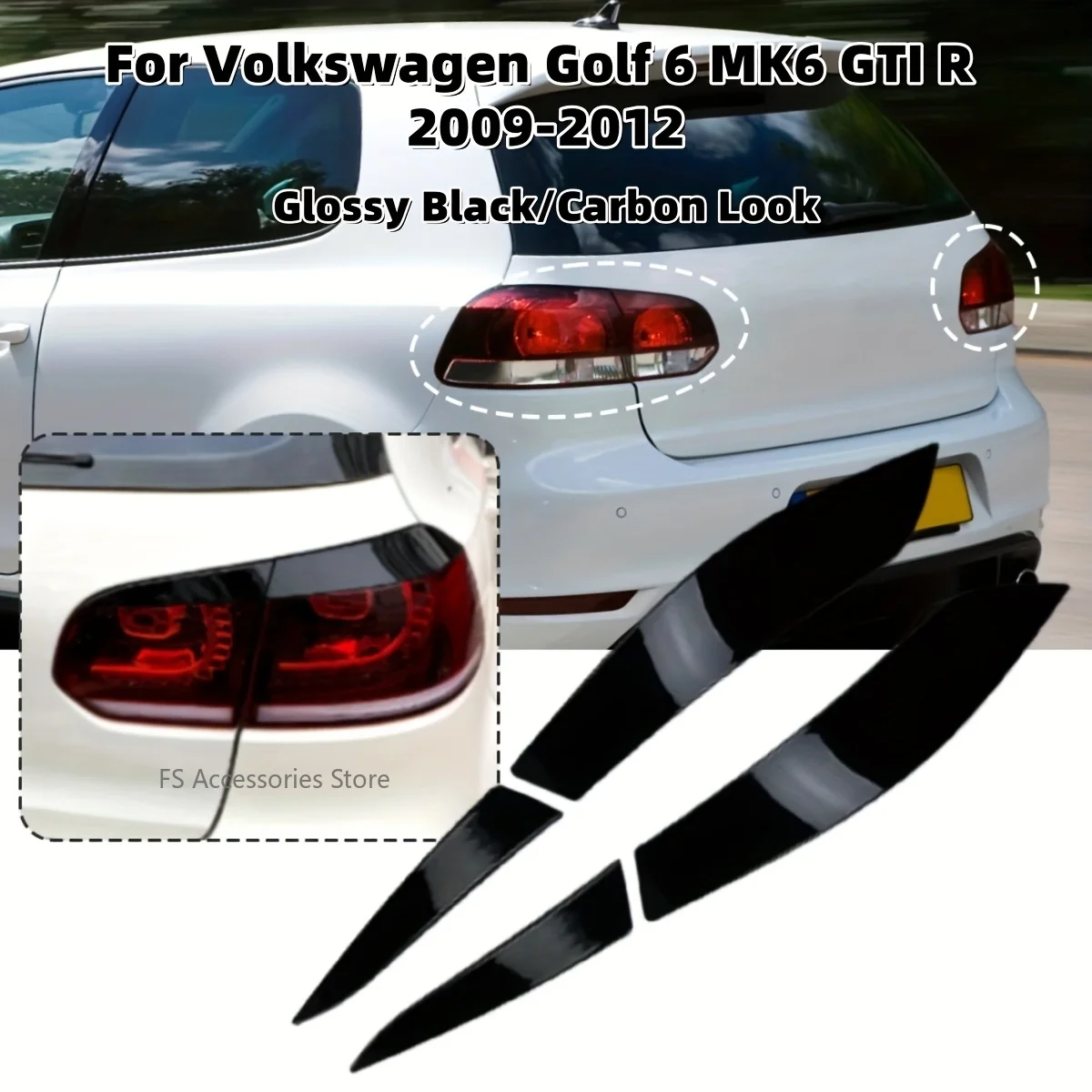 

4 шт. задний фонарь, накладка на веко для Golf 6 MK6 2008 2009 2010 2011 2012 2013, фары, отделка веков для бровей