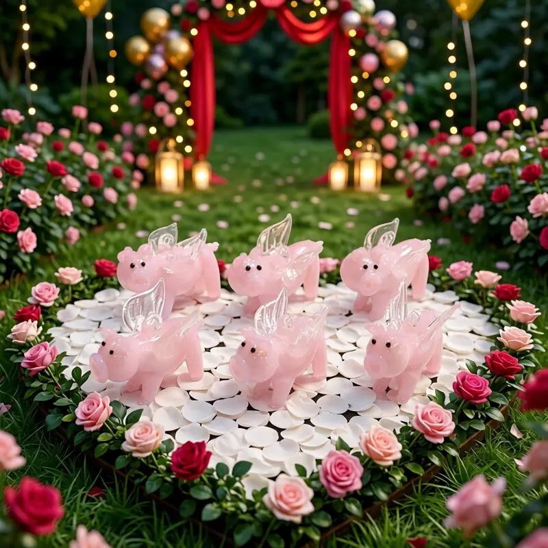 

Стеклянные фигурки свинок JSSMTLP