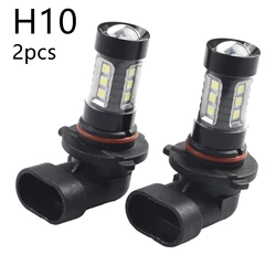 2PCS LED Fog Light Kit H10 9145 9140 Bulb Super Bright 6000K White Fog Lamp Fog Light Bulbs Car Accessories