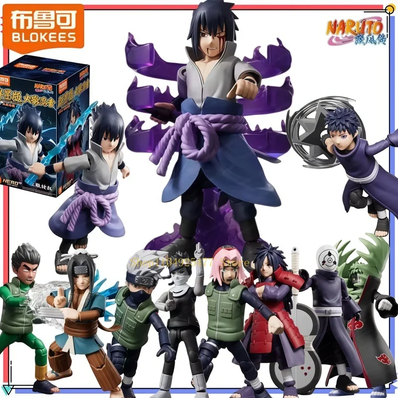 BLOKEES Building Block Man NARUTO Many Stars Edition 4nd Hatake Kakashi Uchiha Madara Uchiha Sasuke Assembly Model Desktop Gifts