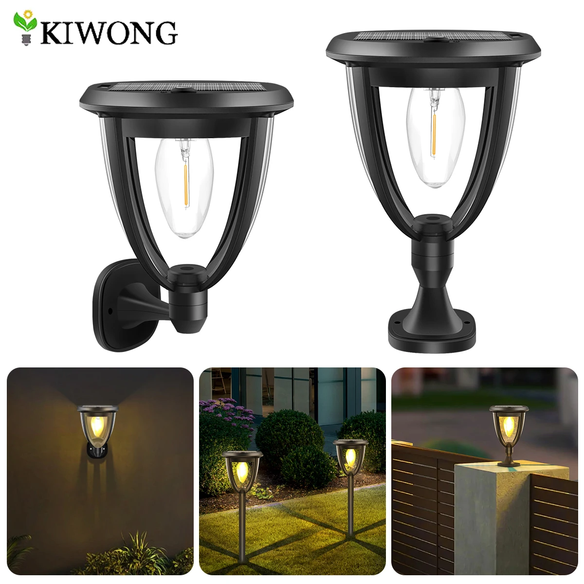 

Solar Light Outdoor Solar Lamp Solar Bulb Light for Lawn Garden Wall Decor with 2 Brightness Modes IP65 Waterproof for Ground