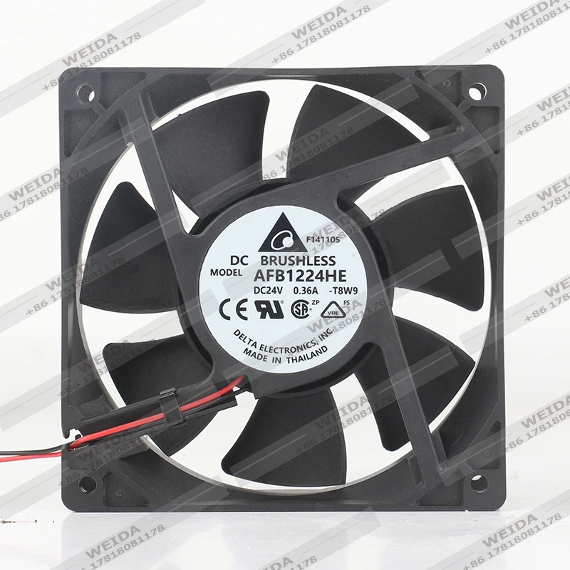 

Вентилятор охлаждения инвертора 120x120x38 мм, 12 см, Delta DC24V 0.36A 8.64W AC EC 12038 AFB1224HE-T8W9, высокопроизводительный, с двойным шарикоподшипником