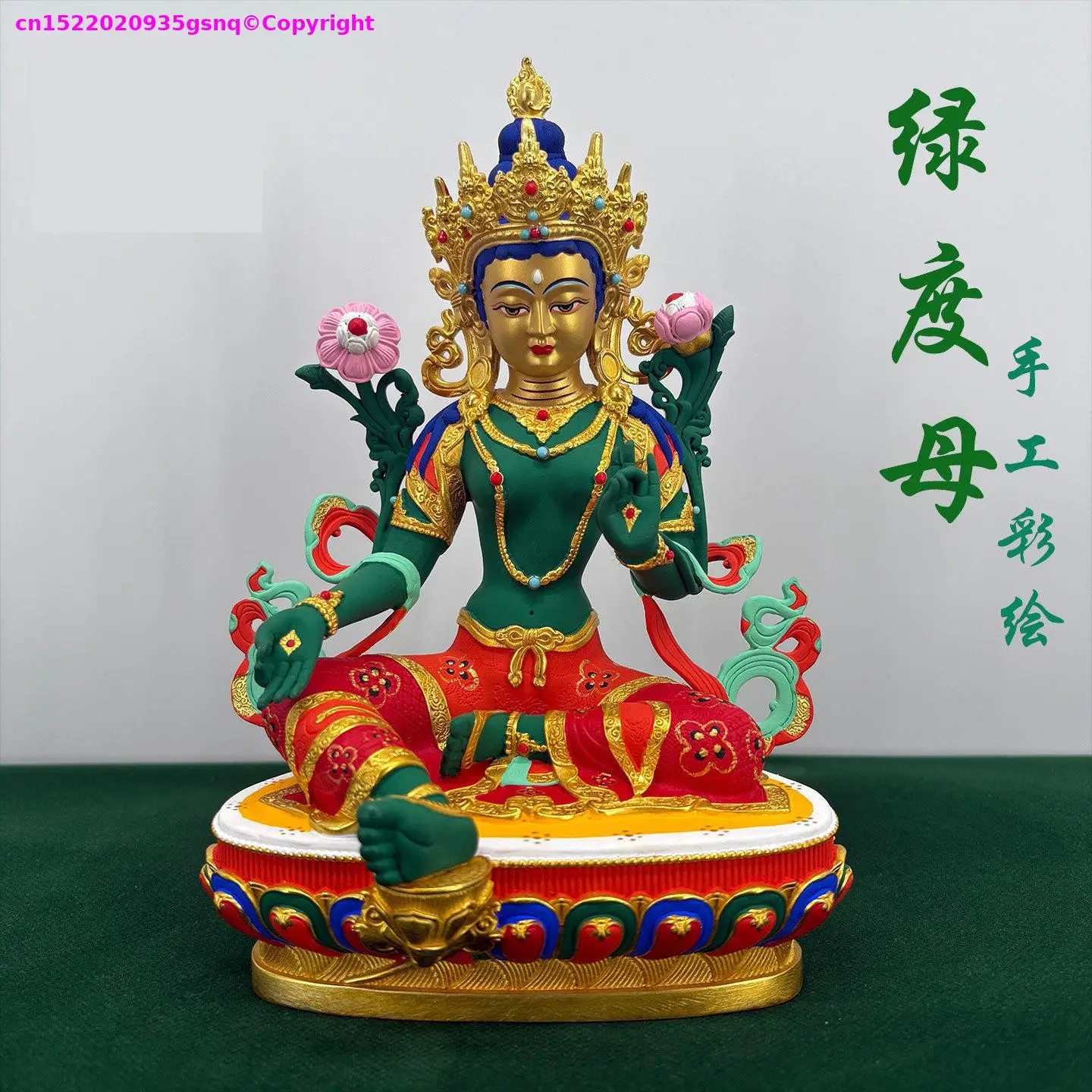 Savioress Bodhisattva Tara TOP Nepal Painted Buddha statue handmade copper Buddha statue Buddhist alter family monk enshrine