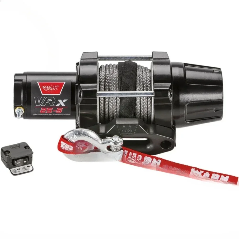 101020 VRX 25-S Powersports Winch with Handlebar Mounted Switch and Synthetic Rope: 3/16