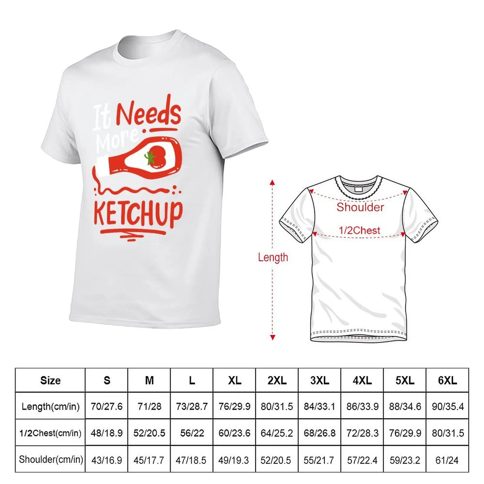 Ketchup Tomato Sauce Condiment Ketchup Lover T-Shirt t shirts for man cotton soft man t shirt summer T-Shirt