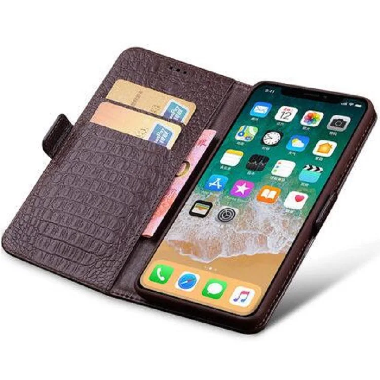 

Fashion Genuine Leather Flip Cover For Iphone 12mini /12 Luxury Phone Case Magnetic Buckle Card Slot For Iphone12pro/12 Promax