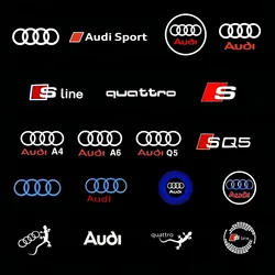 Led logo Car Door Welcome Light For Audi A4 B5 B6 B7 B8 B9 A1 A3 8V 8P 8L A6 C5 C6 C7 A5 A7 A8 Q3 Q5 Q7 TT S3 S6 Sline Quattro