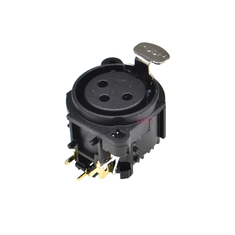 1pcs 3pin Xlr Canon Female Socket Connector Panel Mount Mixer Microphone Audio Speakers Plug Adapter
