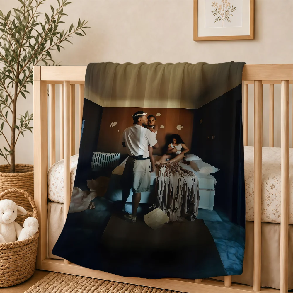 Singer K-Kendrick L-Lamar Blanket For Soft Warm Knee For Bedroom Living Room Bed Sofa Camping Picnic Office Gift