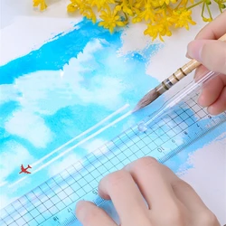 30cm/40cm Groove Ruler Boundary Ruler Drawing Straight Line Tool Watercolor / Gouache Painting Art Supplies