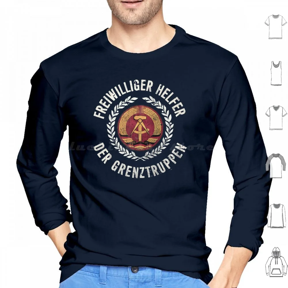 

Ddr Border Troop Volunteer Hoodie cotton Long Sleeve Ddr Germany East Germany Communist Germany Cold War Border Troop