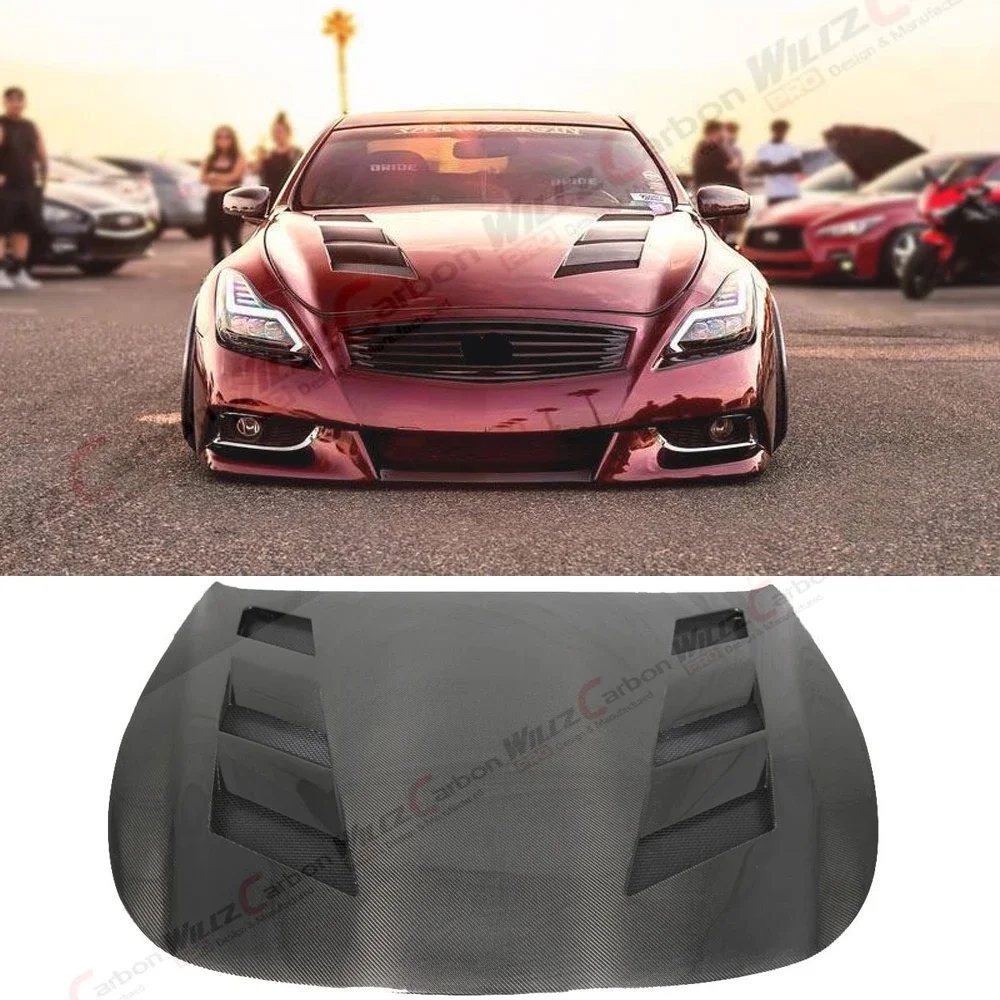 For Nissan INFINITI G-Coupe Version G37/Q60 2008-2015 Years Carbon Fiber Engine Hood Modification