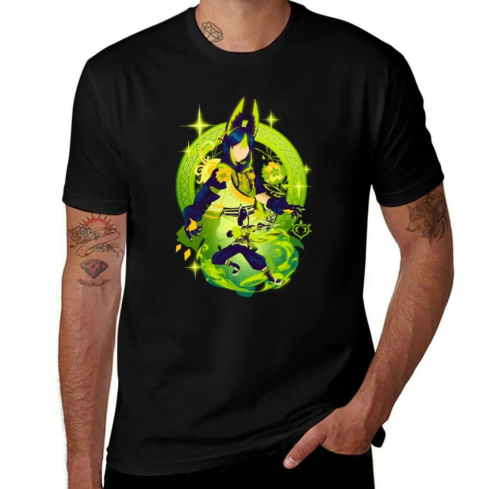 

Verdant Strider Tighnari - Tshirt T-Shirt black cotton t-shirt plain for man package funny t shirts man T-Shirt