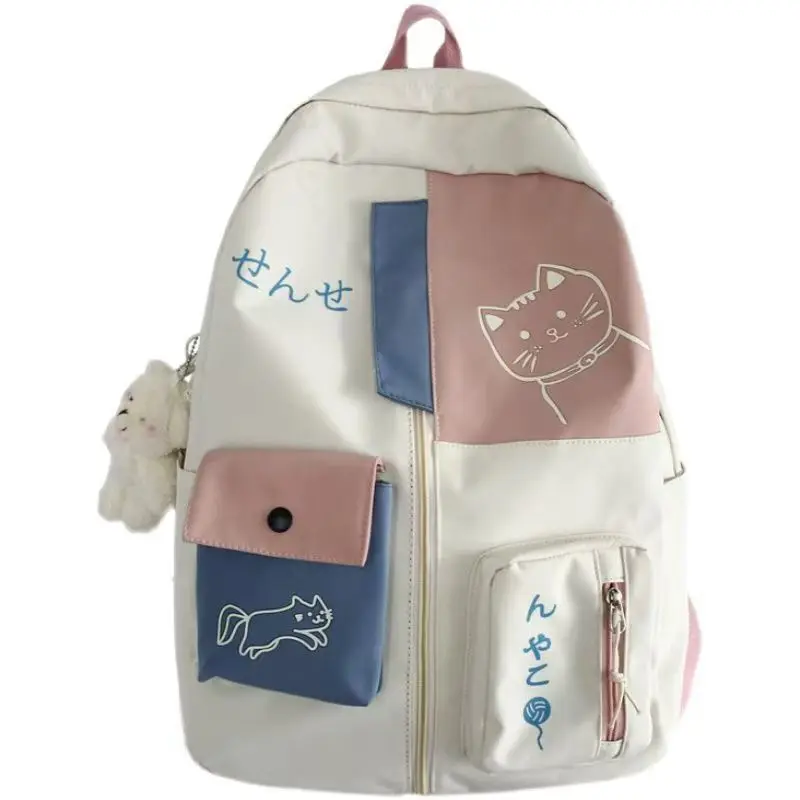 Lovely Cat Backpacks Woman Rucksack Large Capacity Multi-pockets Laptop Backpack  Girls School Bags Travel Backpack