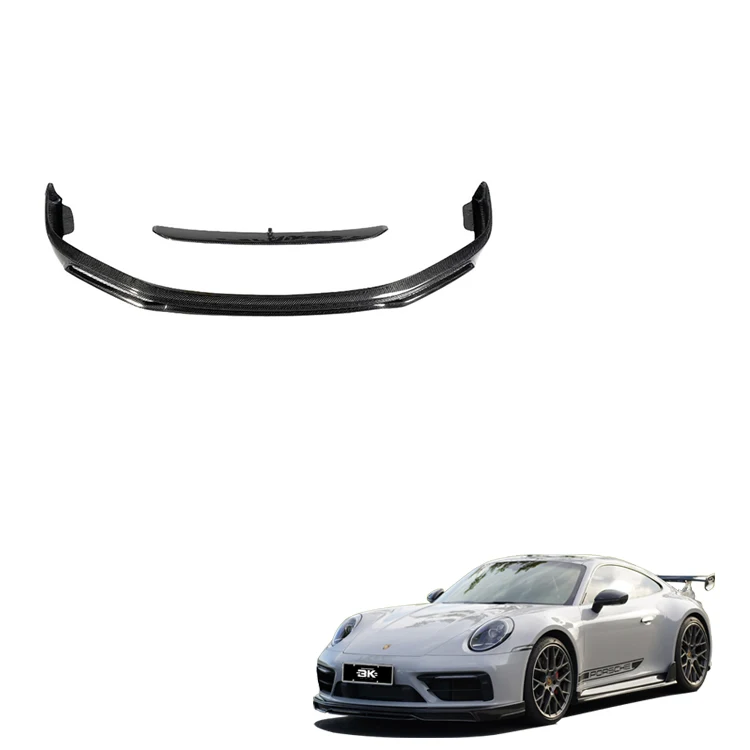 

911 992 Carrera Upgrade Tech-Art Style Front Bumper Lip Dry Carbon Fiber Front Splitter Apron for Porsche 911 992 Front Lip
