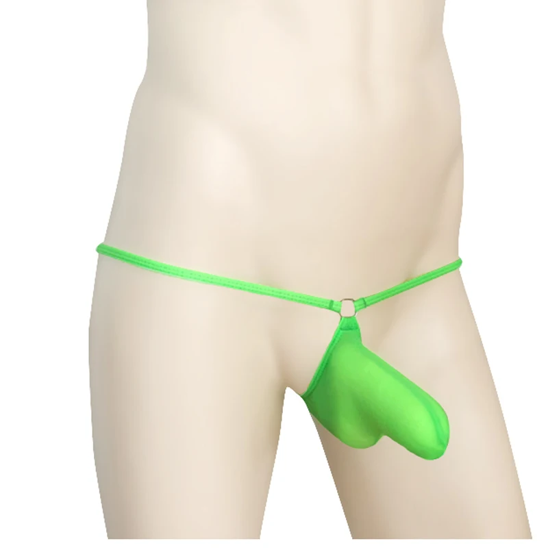 New Elephant Men\'s Sexy Panties Low Waist Ice Silk Men\'s Briefs Thin Strap Elastic Half-Pack Bikini Panties men underwear sexy