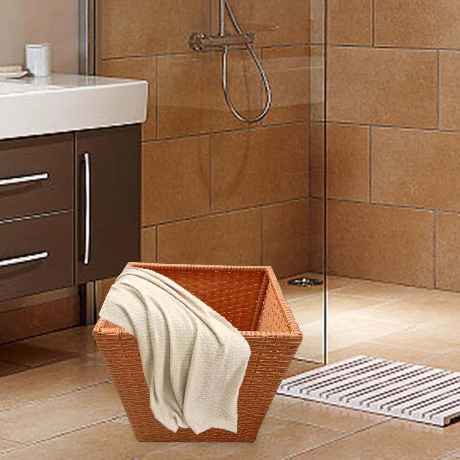 収納用の織りランドリーバスケット,タオル,整理整頓,ホテル,旅行,アパート,寝室,洗濯用の容器