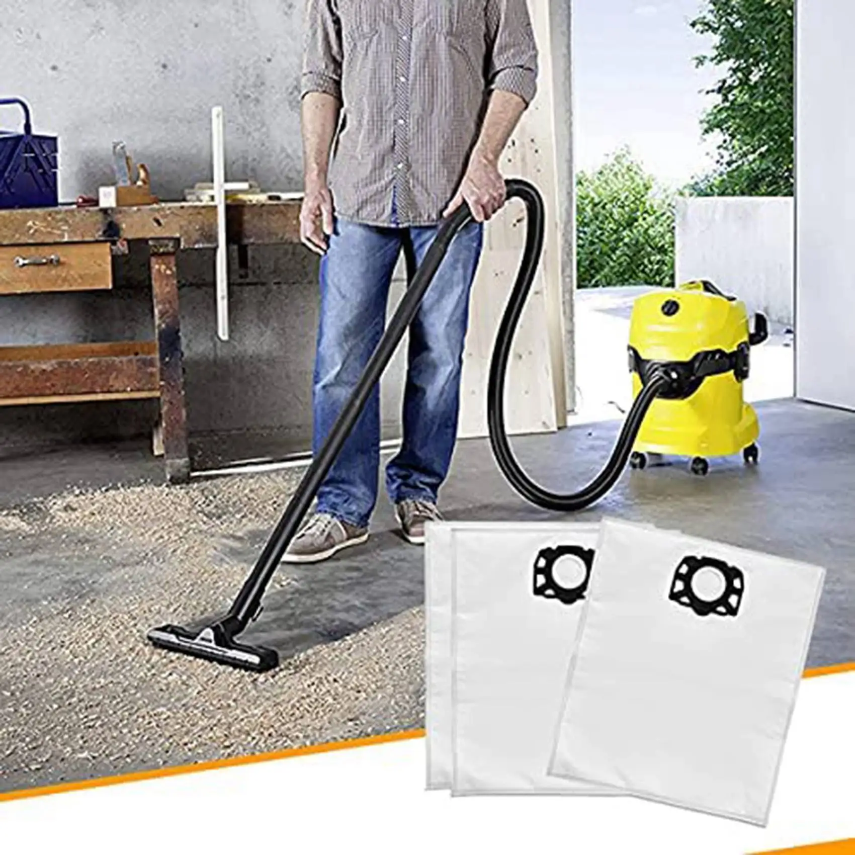 

AGOUP 1 флисовые фильтрующие мешки, замена для пылесоса Karcher WD4 WD5 WD6 MV4 MV5 MV6, пылезащитные фильтрующие мешки