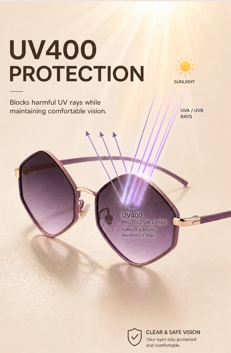 Kleine Sechseckige Punk-Sonnenbrille für Damen 2026 Luxusmarke Klassische Steampunk Polygon-Sonnenbrille für Damen Vintage-Schattierung – Detail 6