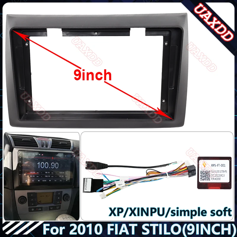 Car mp5 dvd Radio Android stereo Harness screens accessories navigation dashboard cables frame canbus For 2010 FIAT STILO 9INCH