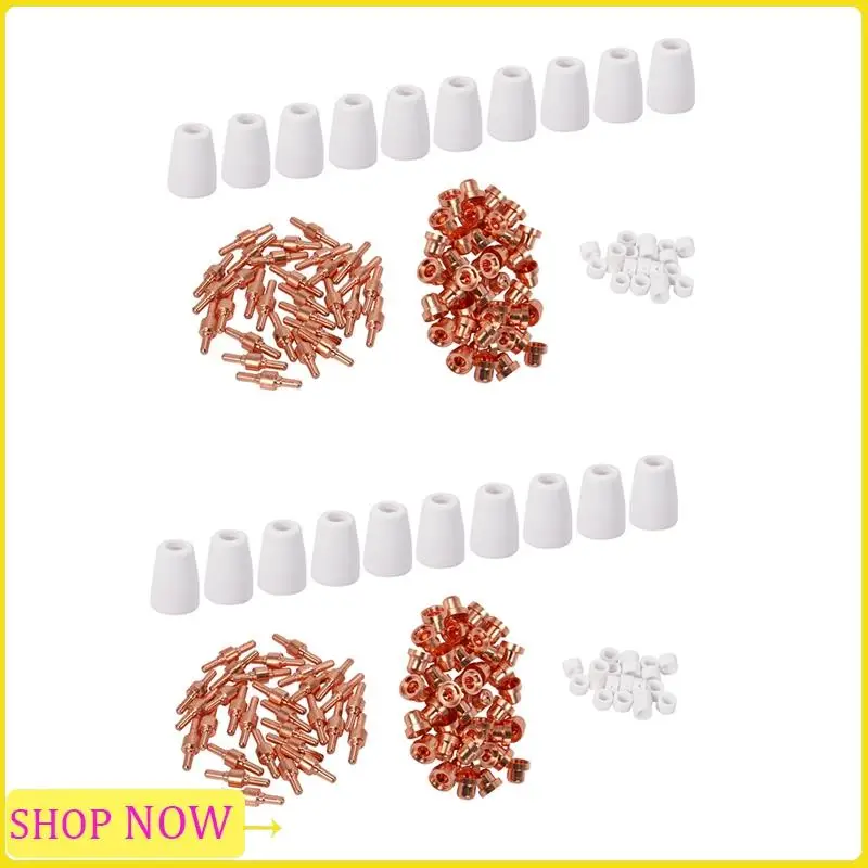 

Especial 200Pcs PT-31 -40 Air Plasma Cutter Cutting Nozzles Electrode Tip Torch Consumable Kits 40A Fit For LGK-40 CUT-40 BPS4