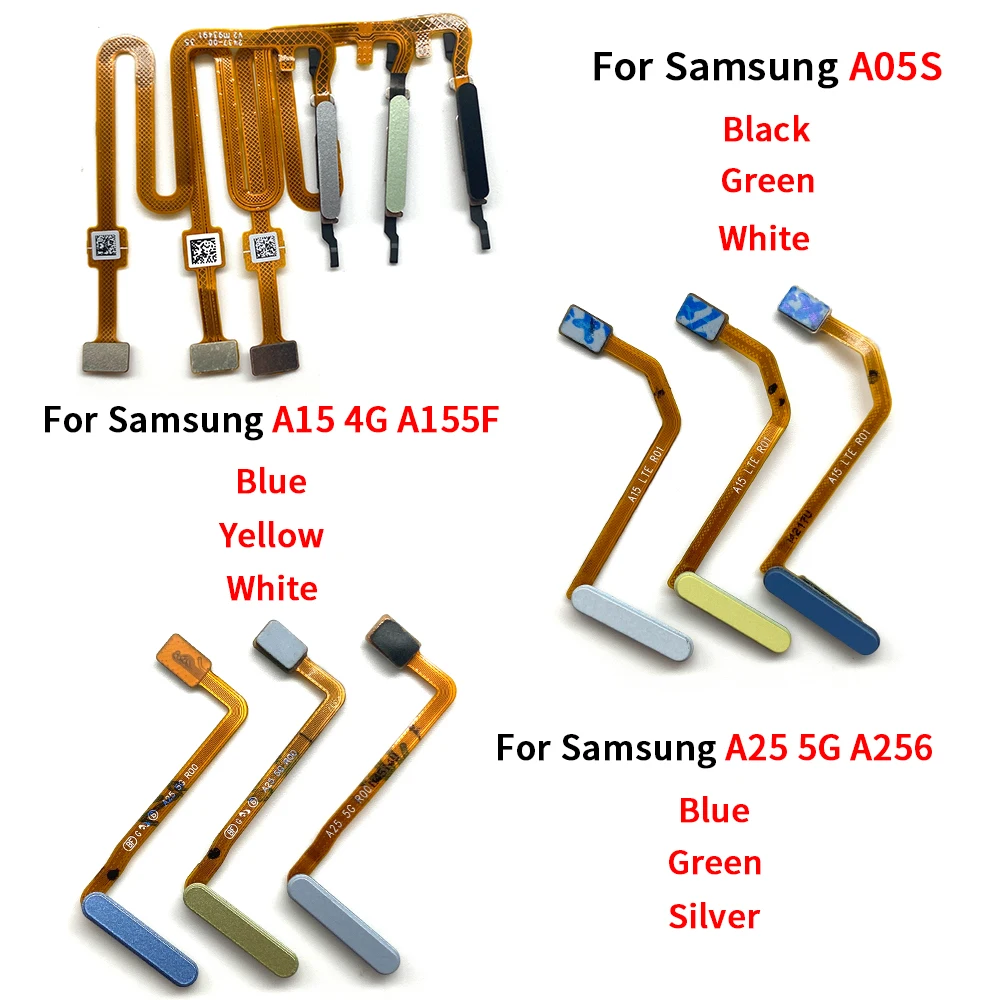 

Fingerprint Scanner For Samsung A05S A15 4G A25 5G A256 ID Home Button Fingerprint Menu Return Key Recognition Sensor Flex Cable