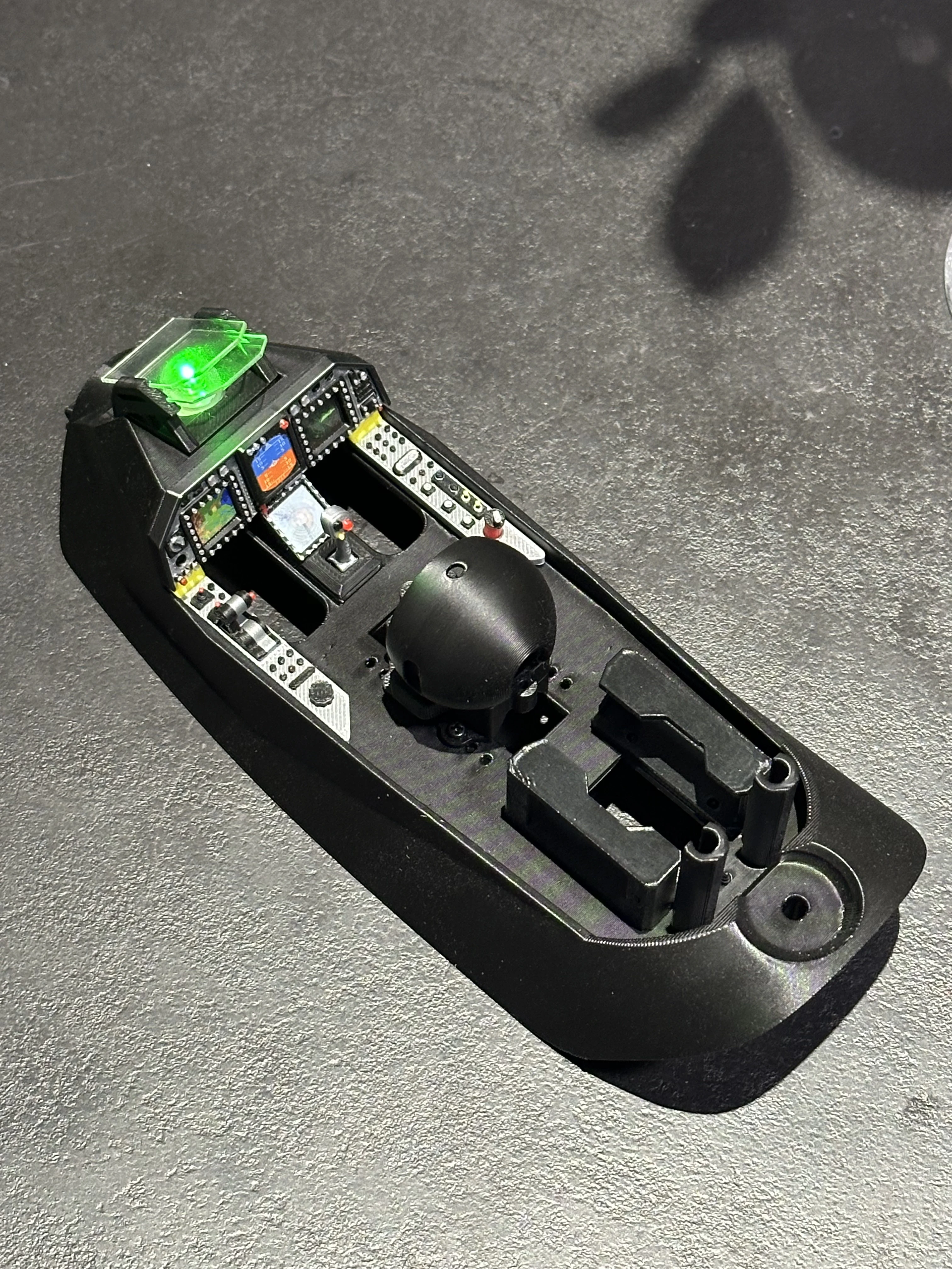 Scale Cockpit Canopy RC FPV Fuselage Nose with Instrument Panel Detail Replacement Accessories for Swordfish Glider Model