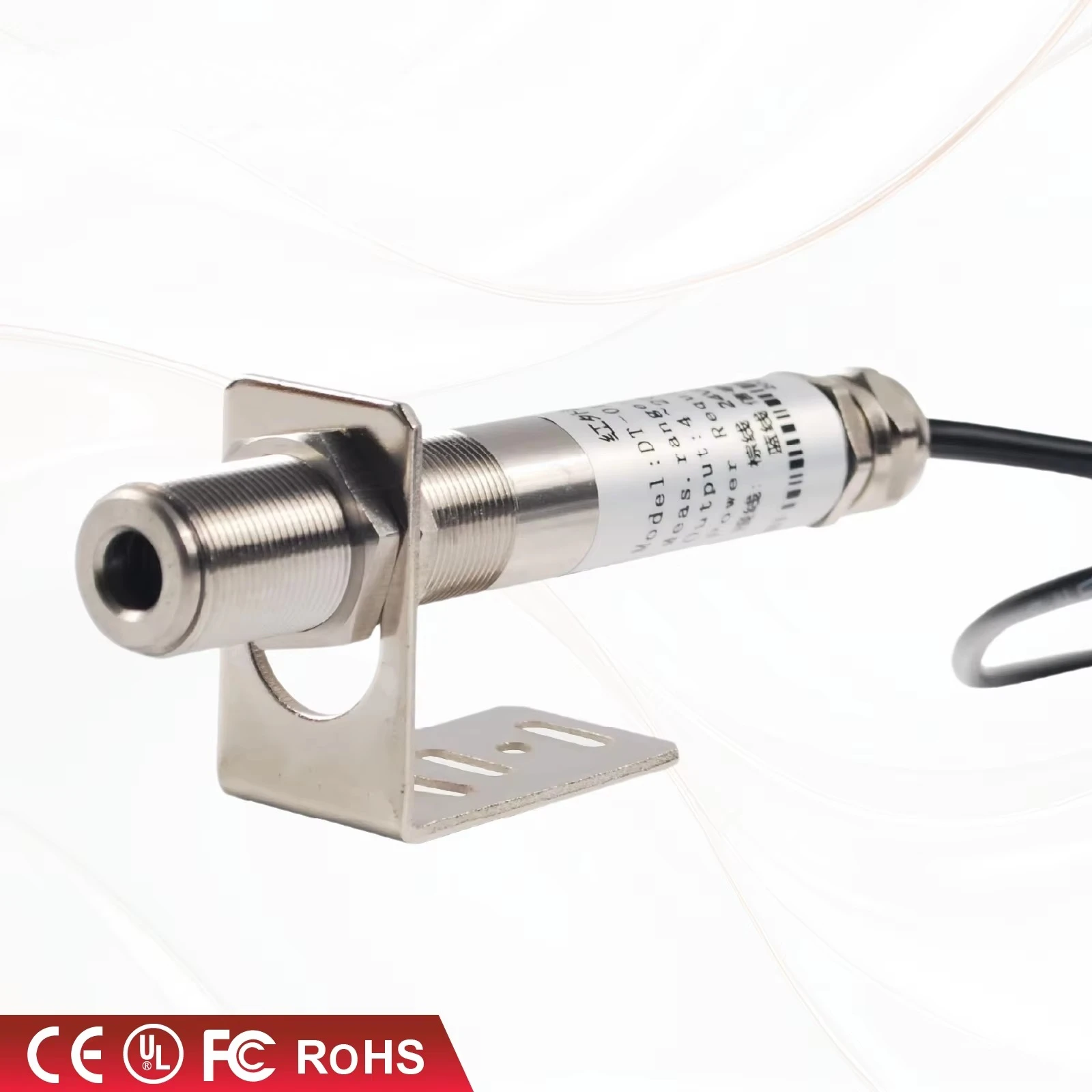 Industrial High Precision Online RS485 4-20mA 0-5V 0-10V Non Contact Pyrometer Thermometer Infrared Temperature Sensor