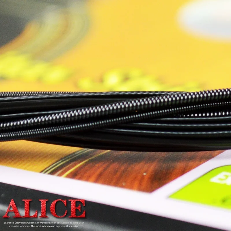 3 Sets of AC136BK-N/H Classical Guitar Strings Crystal Nylon Strings Black-Plated Copper Wound 1st-6th Strings