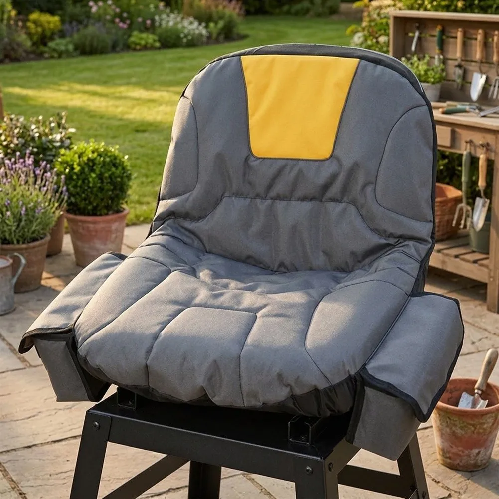 Seat Cover With Pouch 600D Oxford Waterproof For Lawn Mower Seat Protector Lawn Mowing Machine Seat Cover