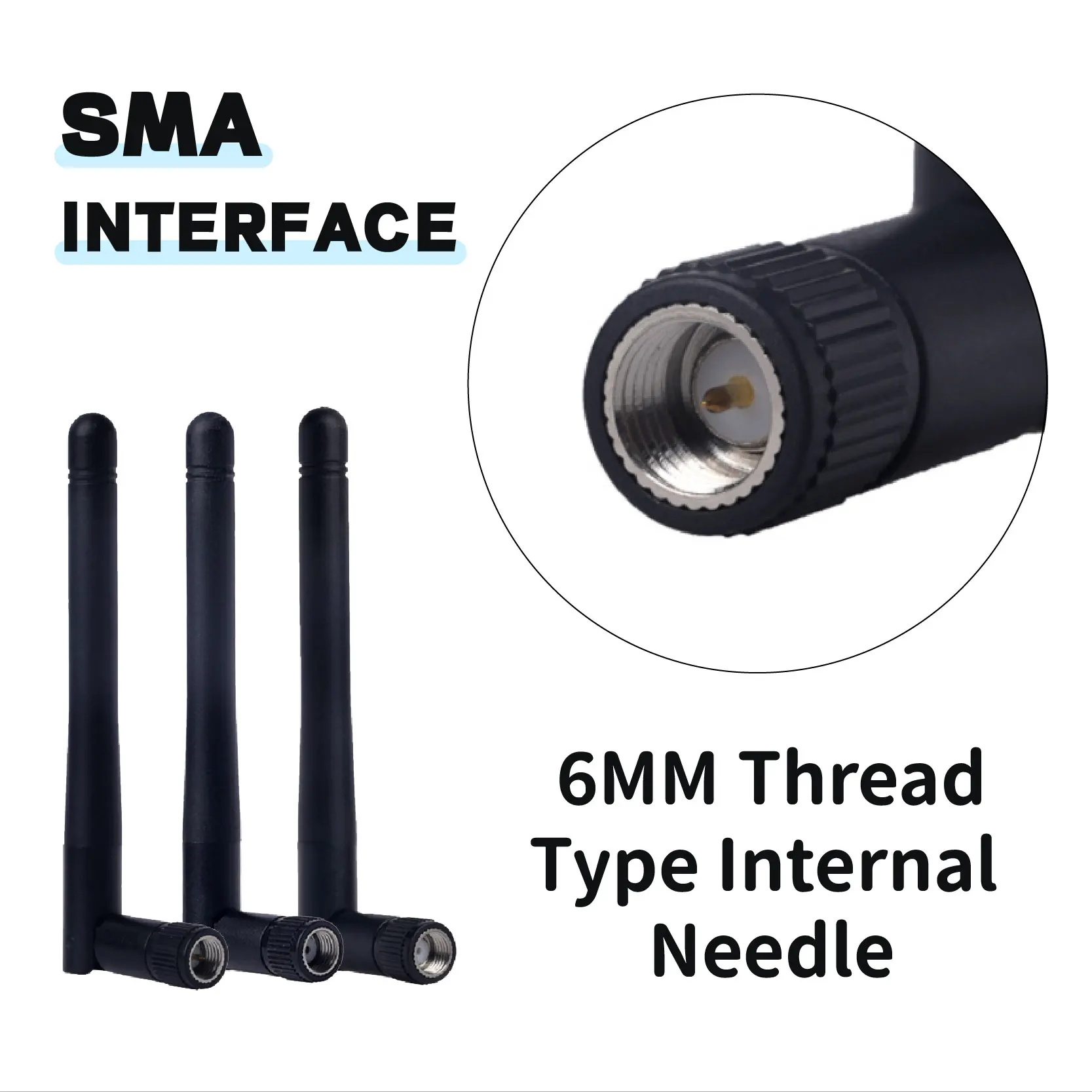 WiFi 2.4GHz 3dBi WiFi Antenna SMA Male Female Needlefree Antenna Replacement Antenna for Wireless Vedio Recorder 2pcs