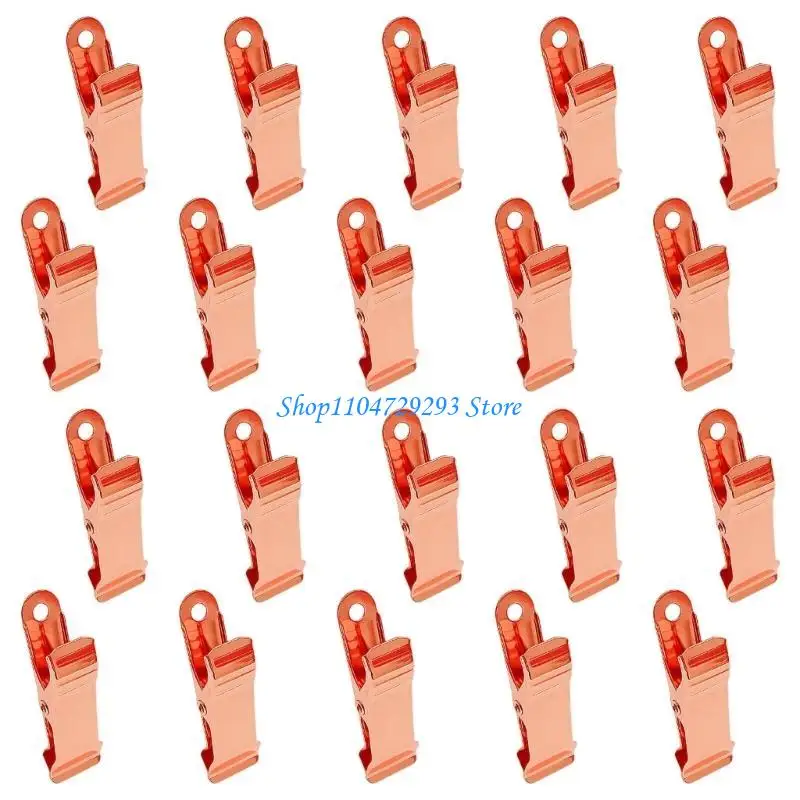 

Y2GD 20Pcs Adjustable Reverse Clamp with Hanging Hole Metal Document Clip For Home Repair School Office File Organization