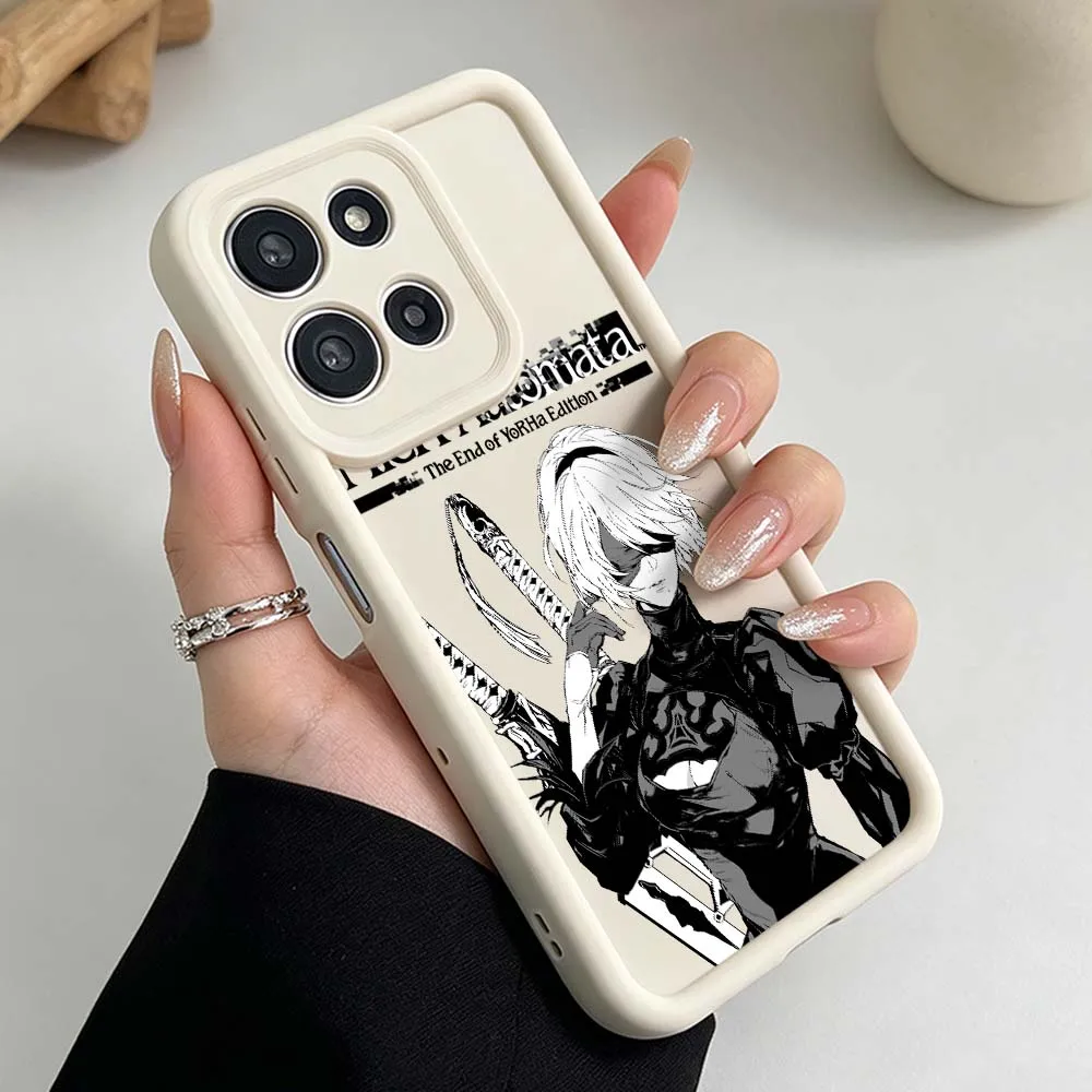 NieR Automata Anime Phone Case For Motorola Moto G86 G85 G75 G56 G06 Edge 70 60 50 Fusion Eye Ladder Silicone Cover view 4