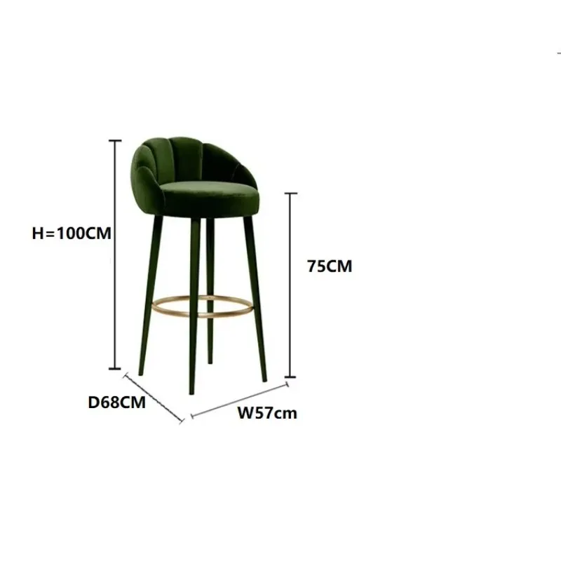 Simple Modern Birch Frame Solid Wood Bar Stool Nordic Designer Model Commercial & Home Use Bar Chair for Coffee Shops