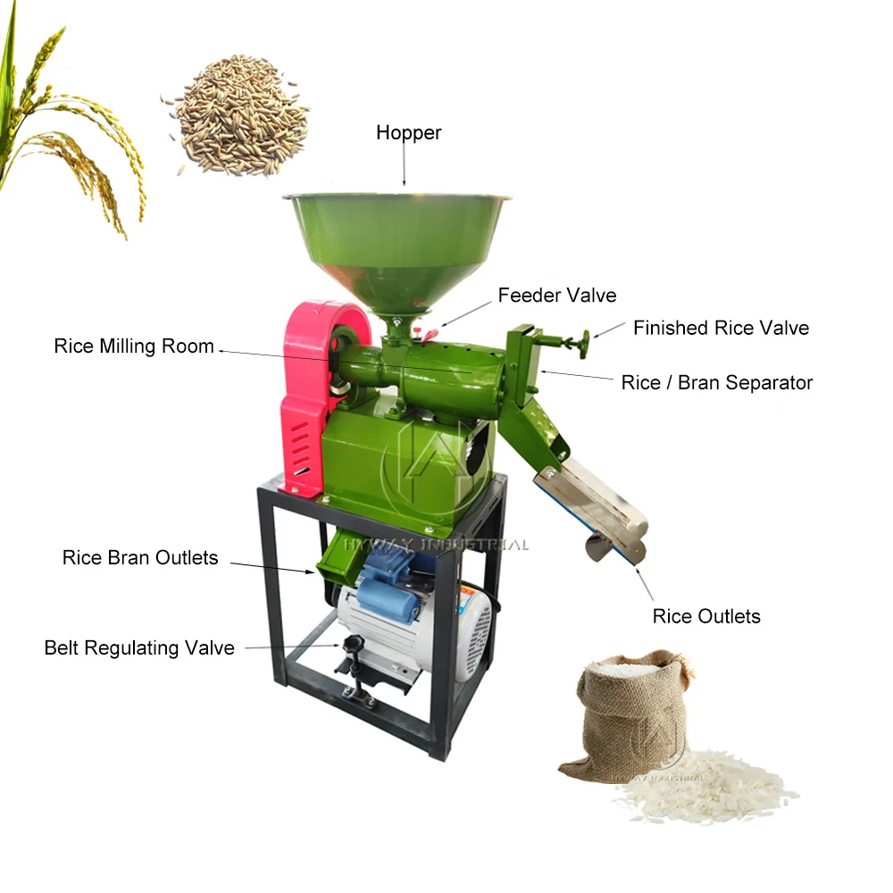 hot sale best quality 200-1000kg/h portable combined wheat barley sorghum corn commercial automatic rice mill polisher machine