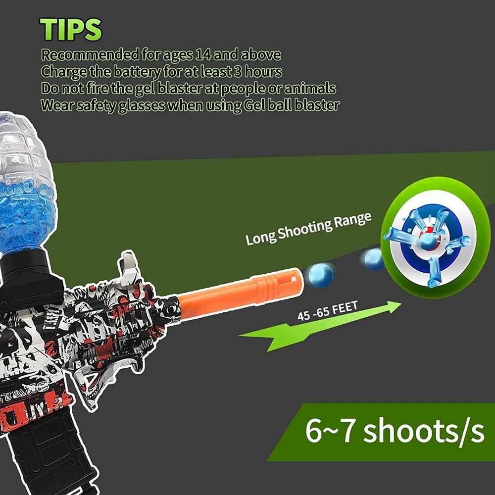 ปืนของเล่นแบบเจลลูกบอลสำหรับเด็กผู้ชาย, ปืน M416แบบมีแว่นตา CS สำหรับของขวัญสำหรับเด็ก