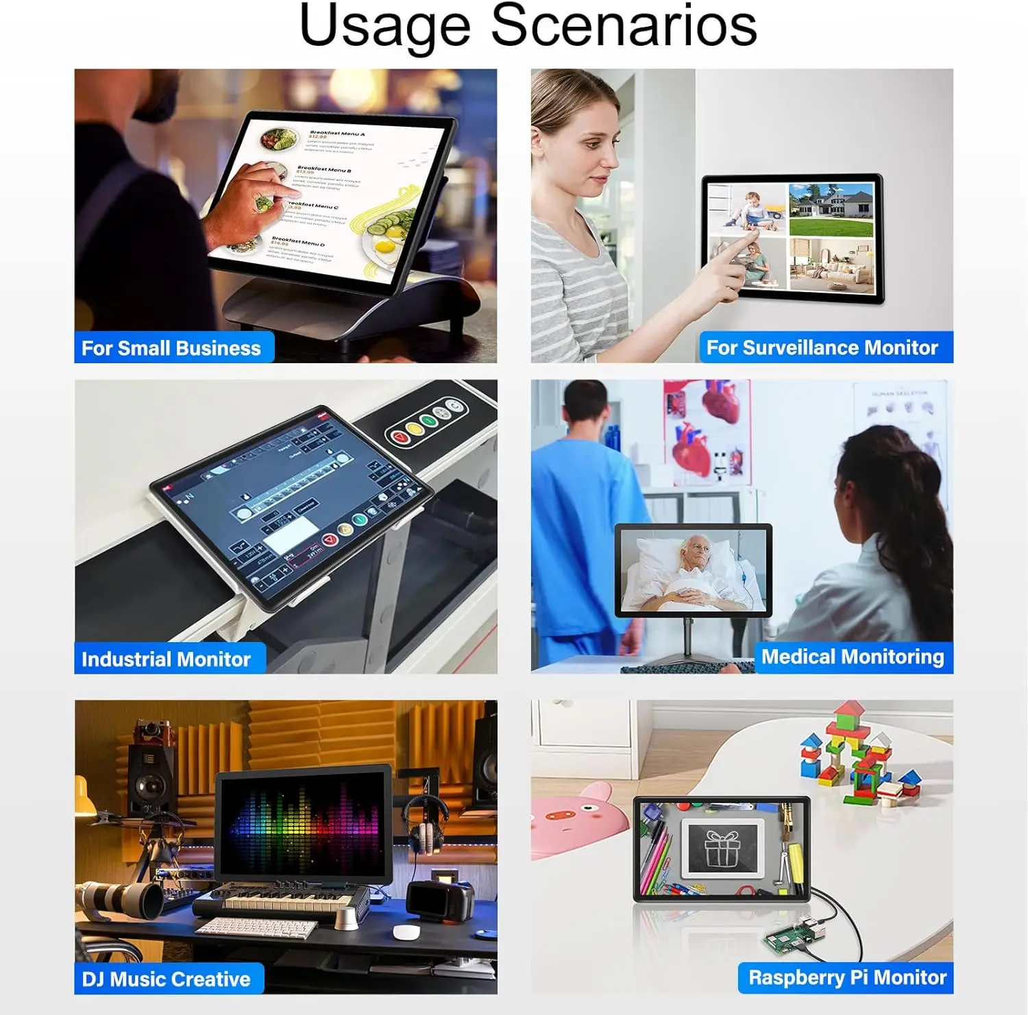 UPERFECT-شاشات IPS محمولة مع شاشة تعمل باللمس ، شاشات للألعاب ، شاشات لأجهزة PS5 ، PS4 ، كمبيوتر محمول ، كمبيوتر شخصي ، ماك ، إكس بوكس ، 60 هرتز ، P
