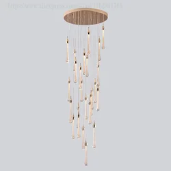 Nordic modern crystal chandeliers LED ceiling lamps Bedside hanging lighting stairs, living room, kitchen, bedroom ceiling home