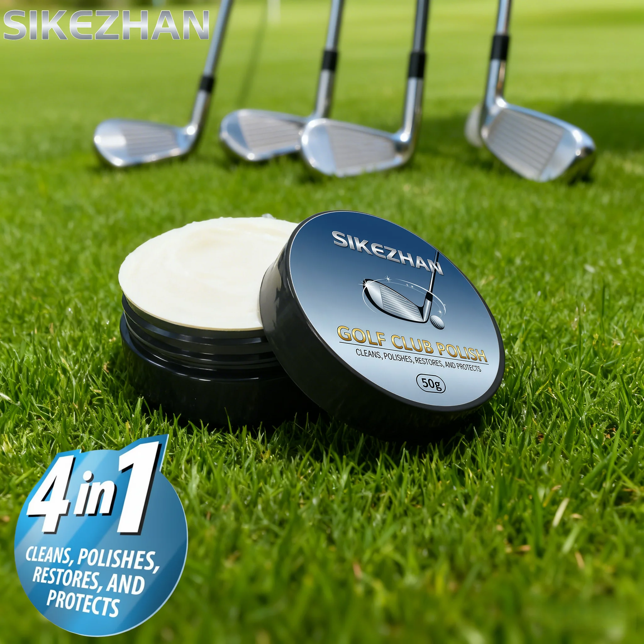 

Golf Club Polish & Rust Remover, Head Groove Cleaner, Metal Scuff Stain Removal Cream, Instant Restore Shine for Steel Aluminum