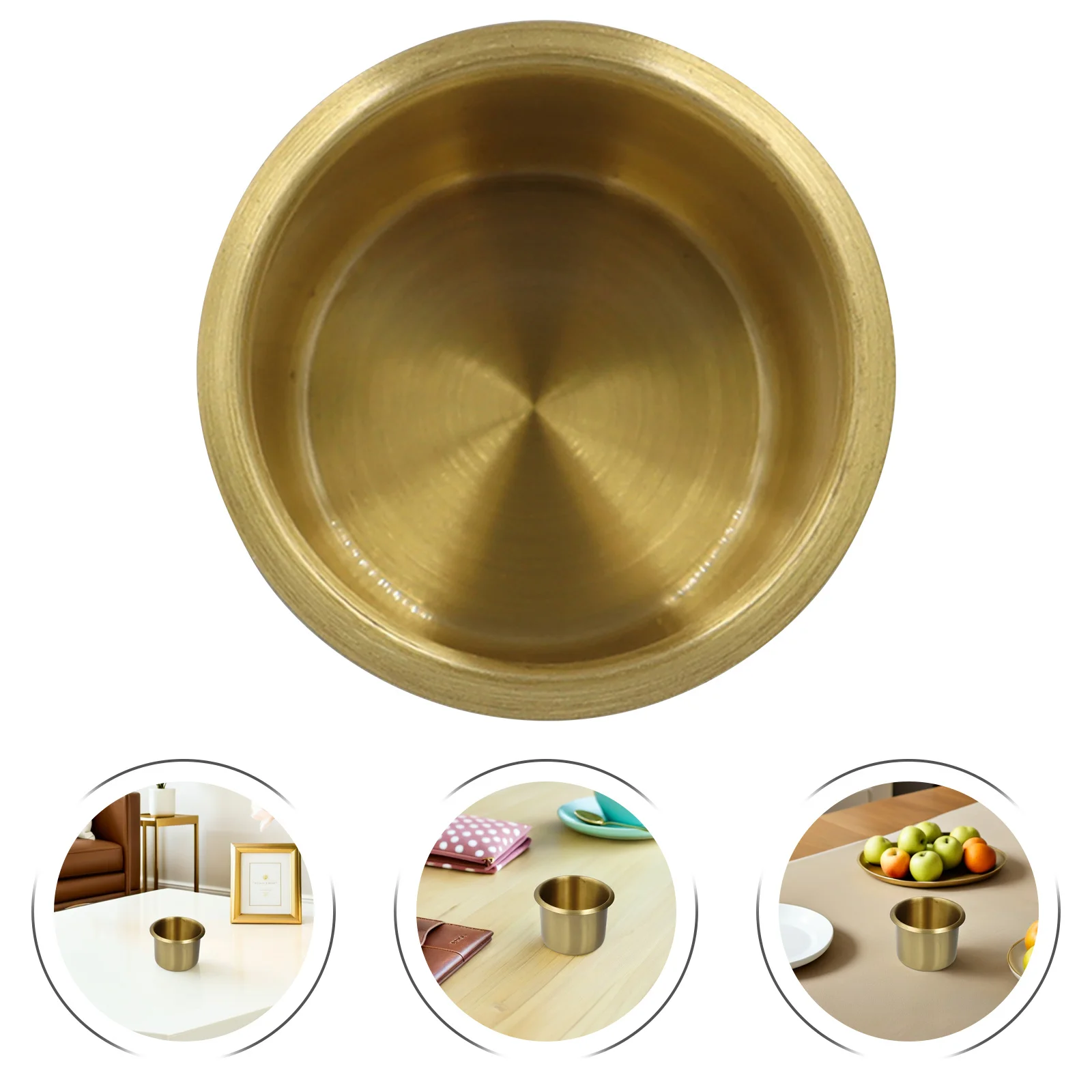 

Cup Holder Copper Recessed Drop Rv Boat Truck Yacht Marine Can Storage Automotive Desktop Sofa Drink Holder