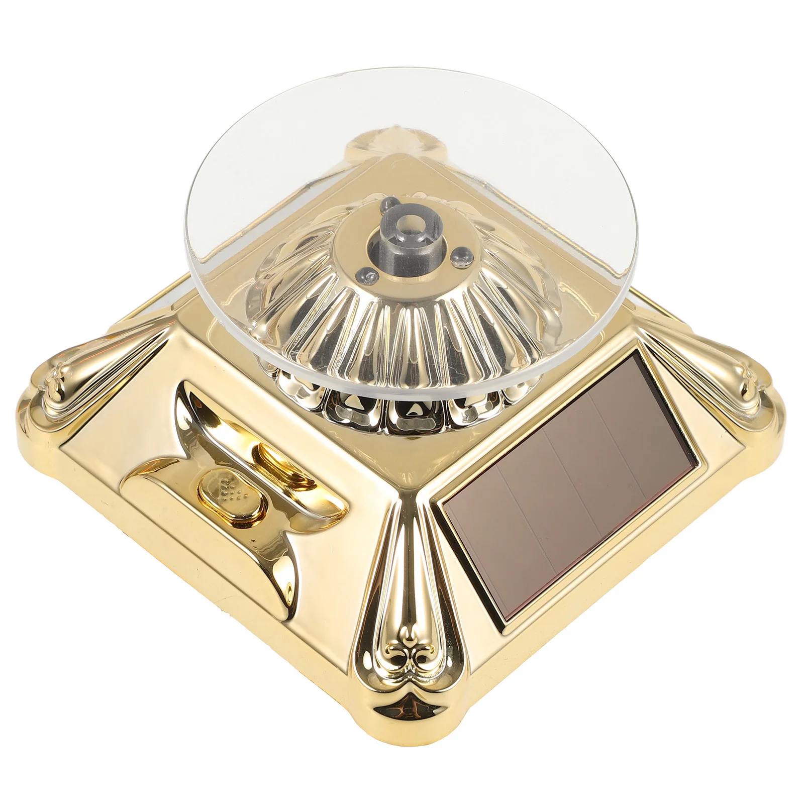 Solar Rotating Stand 360° Motorized Turntable Led Jewelry Display Platform Advertising Display Rotating Stand For Store Home