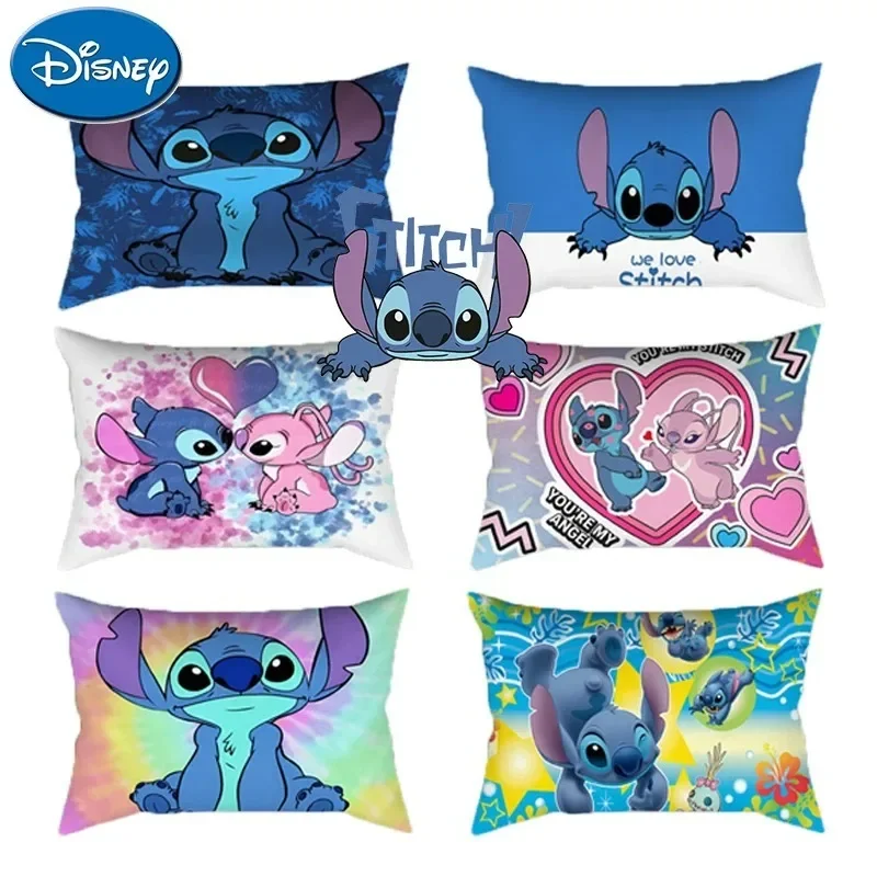 

Cute Disney Stitch Pillowcase Pillowslip Cushion Plush Cartoon Lilo&stitch Stich Pillow Case Living Room Bedroom Decor 50x30CM