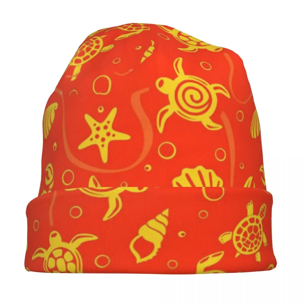 Retro Turtles Bonnet Hats Animal Pirnt Beanie Hats Printed Knit Hat Winter Y2K Cool Men Women Hippie Elastic Caps image 3