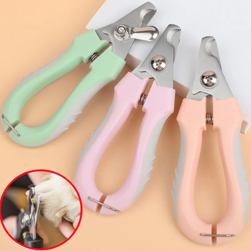 Dog Nail Clipper Stainless Steel Pet Nail Grinder Comfortable Handle Dogs Nailclippers Dog Grooming Cleaning Tools Pet Supplies