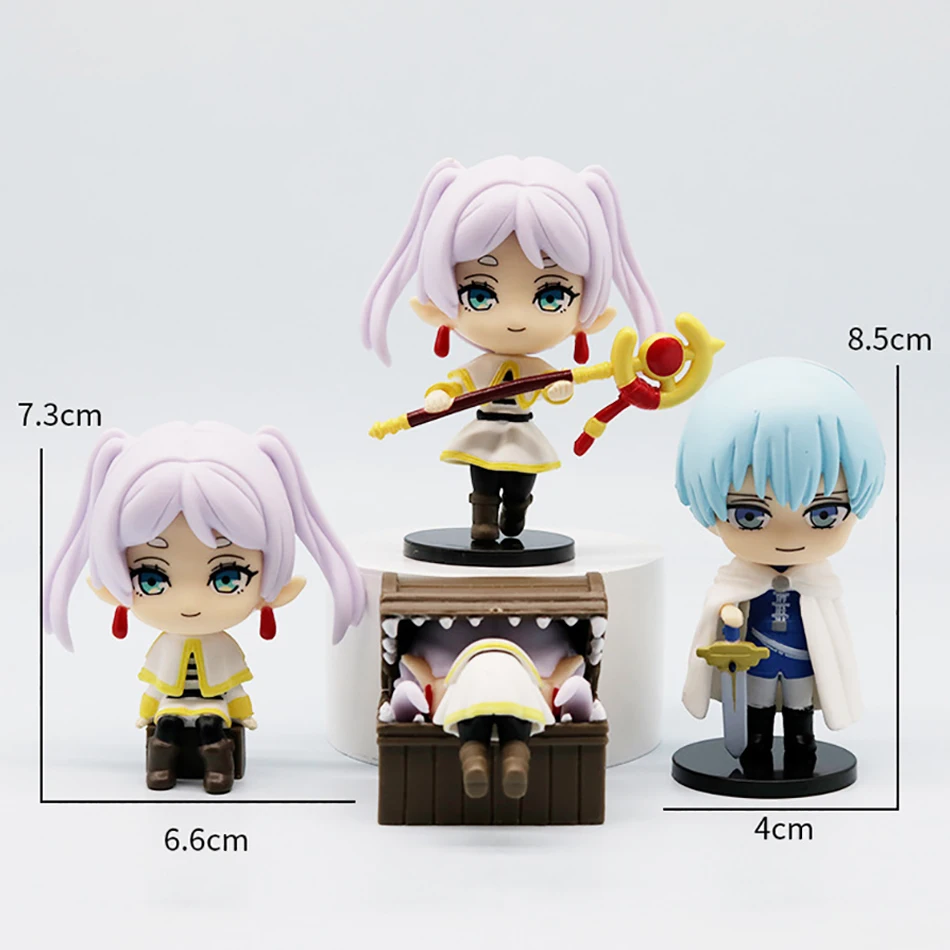 4pcs Frieren: Beyond Journey's End Anime Figure Sitting Fern Action Figures Frieren Noodle Stopper Figure Collection Model Toys
