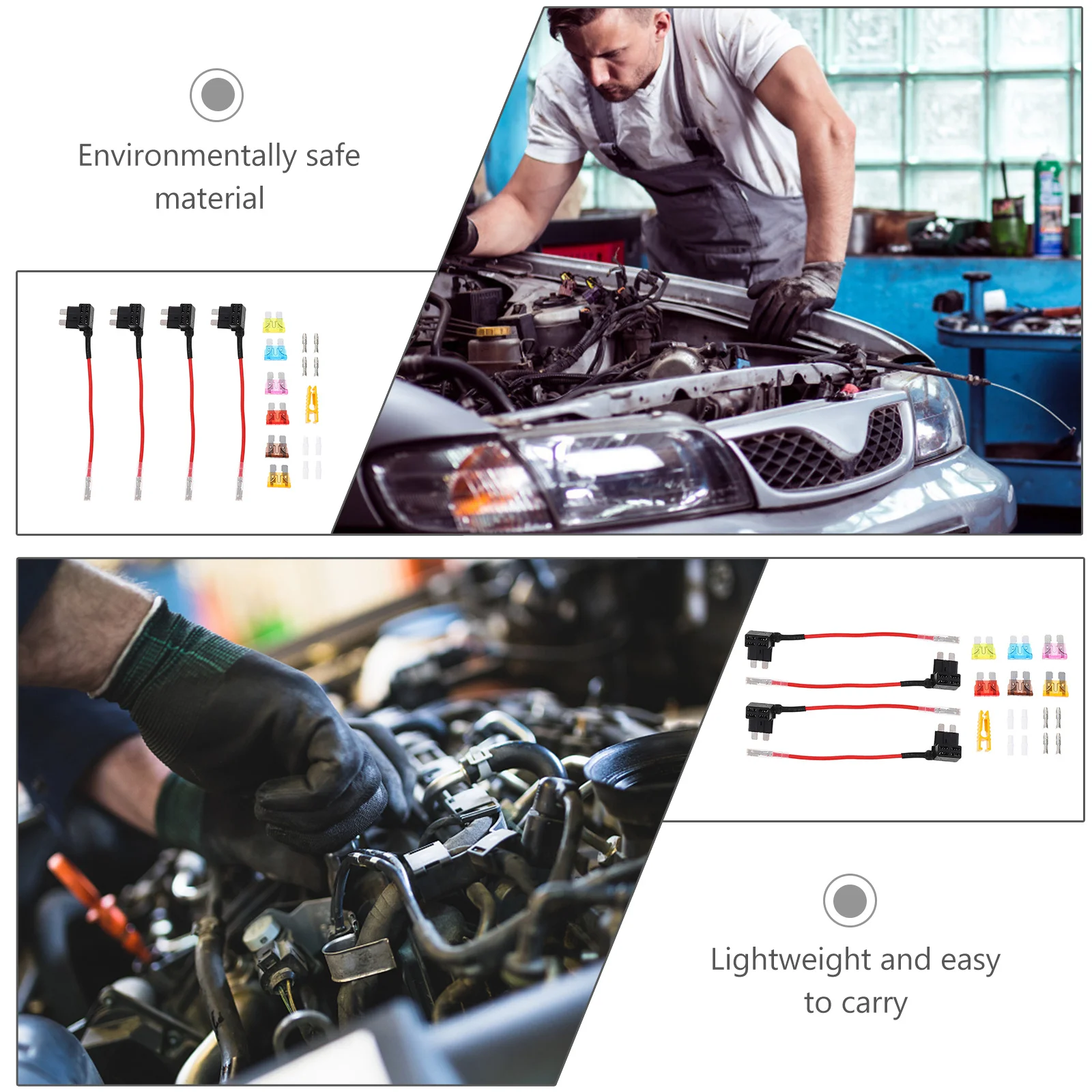 

19Pcs Car Fuse Holders Heat Resistant Flame Retardant for Auto Fuse Box Circuit Modification Tools Circuit Modification Tool
