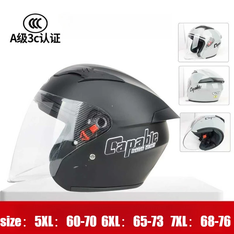 Unisex Motorcycle Helmet 60-76cm Big Head Size 5XL 6XL 7XL All Seasons Safety Riding Gear 범블비헬맷 motorcycle helmet