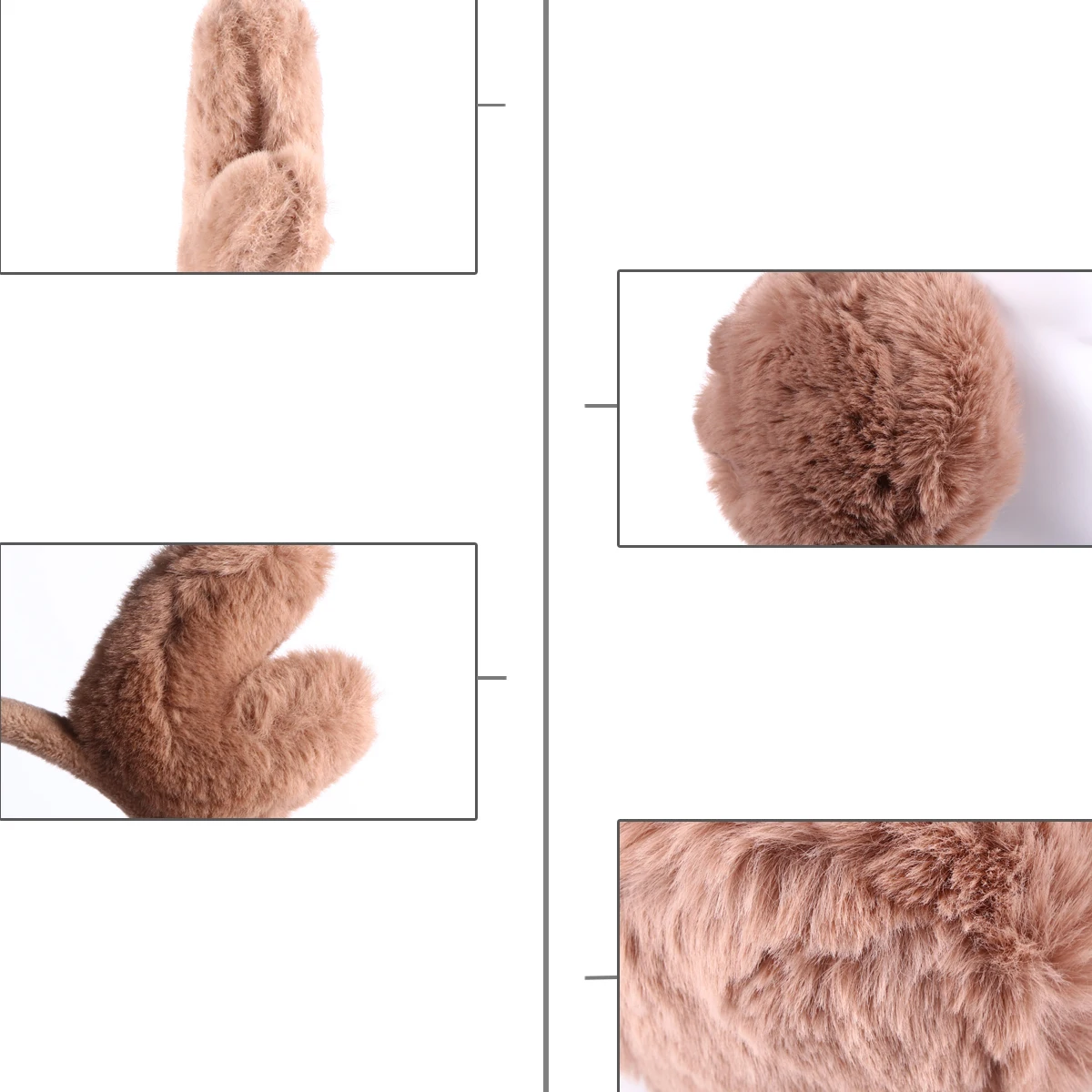 

Warm Faux Wool Acrylic Earmuffs for Women Winter Reindeer Antler Headband Ear Muffs Girls Cold Weather Keep Ears Warm Cozy