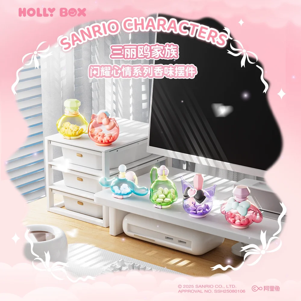 

Семья Sanrio, сверкающее настроение, ароматные украшения, слепая коробка, фигурка Hellokitty, ароматерапия, Kuromi My Melody Cinnamoroll, подарок