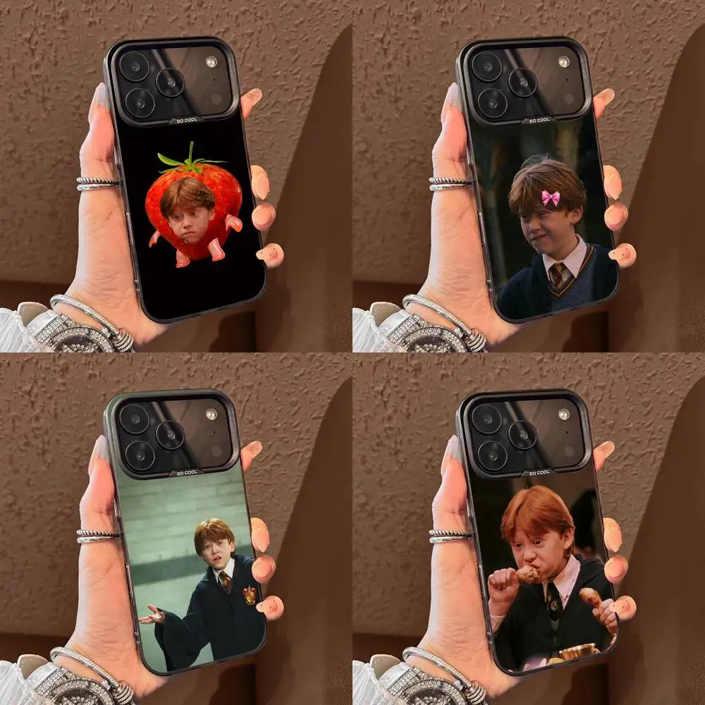 

R-Ron W-Weasley Phone Case For iPhone 15,16,12,14,13,17,11,E,Max,Plus,Air,Pro,Mini Black Tpu Cover